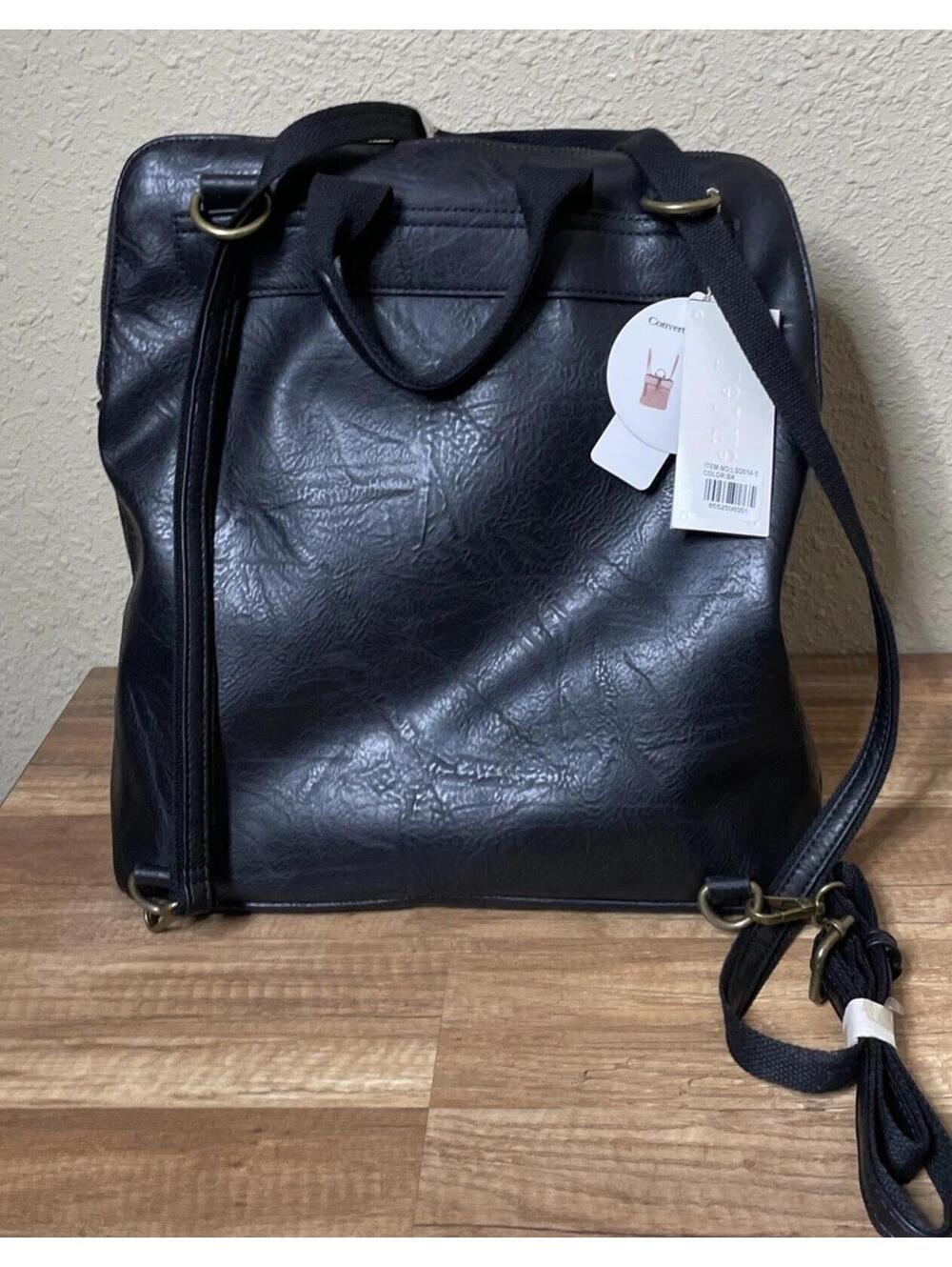 Vegan Leather Women’s Backpack Purse - Stylish Convertible Travel Bag NEW - Picture 2 of 15